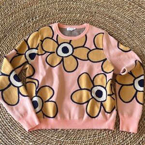 THML Bold Floral Crewneck Sweater